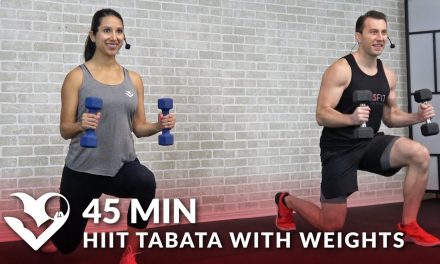 45 Minute HIIT Tabata Workout with Weights – HIIT Workouts for Weight Loss & Strength at Home