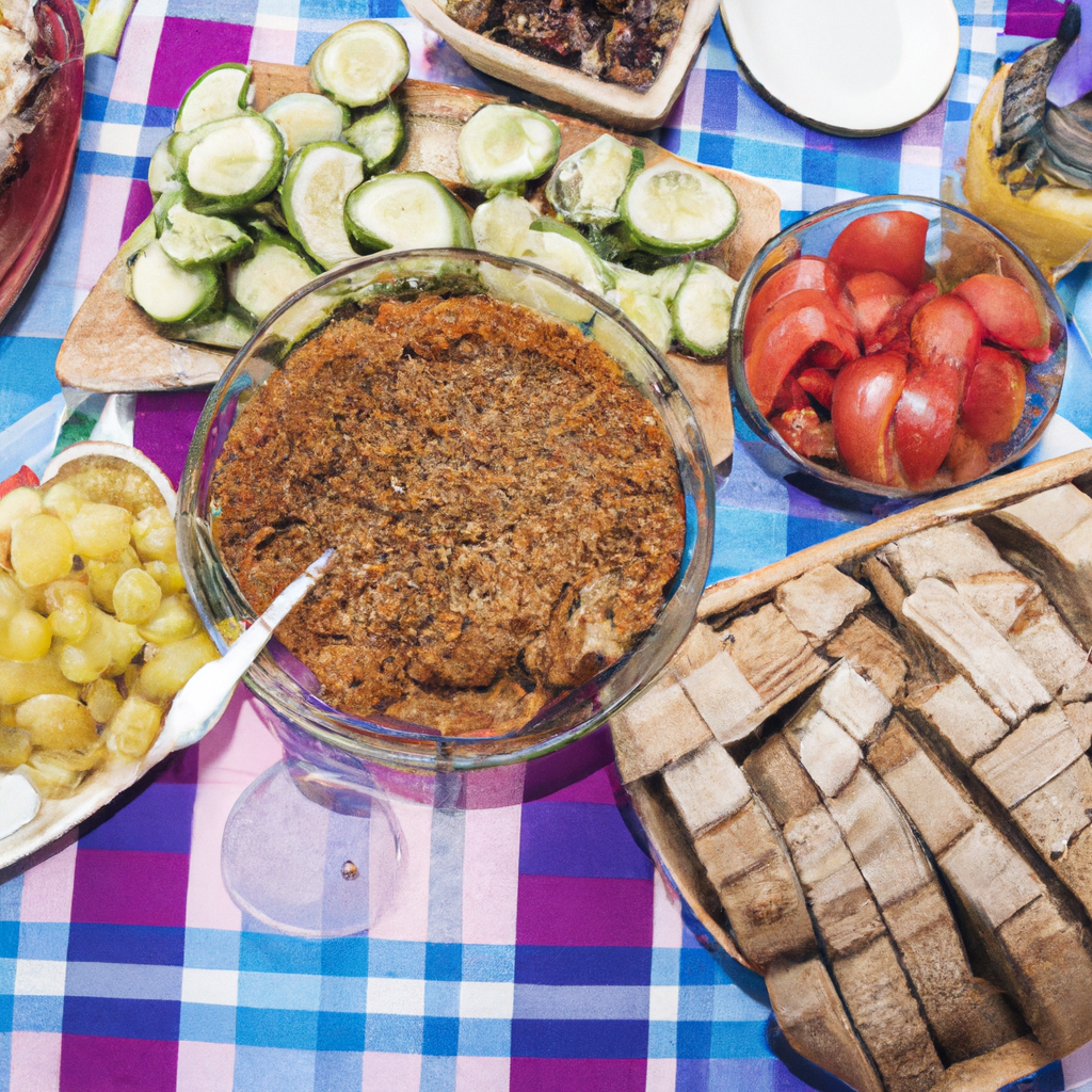 A colorful Mediterranean feast on table.